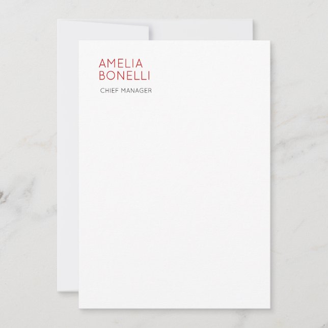 Name Minimalist Professional Plain Casual Card (Front)