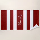 Name Modern Elegant Red And White Stripes Pattern