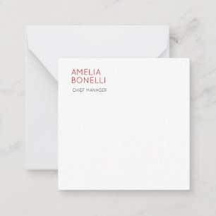 Name Modern Minimalist Professional Plain Casual Card