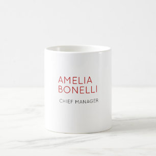 Name Modern Minimalist Professional Plain Casual Coffee Mug