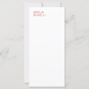 Name Modern Minimalist Professional Plain White