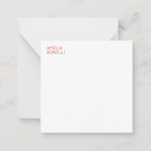 Name Modern Minimalist Professional Plain White Card