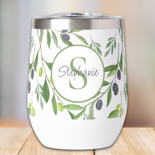Name Monogram French Country Olive Pattern