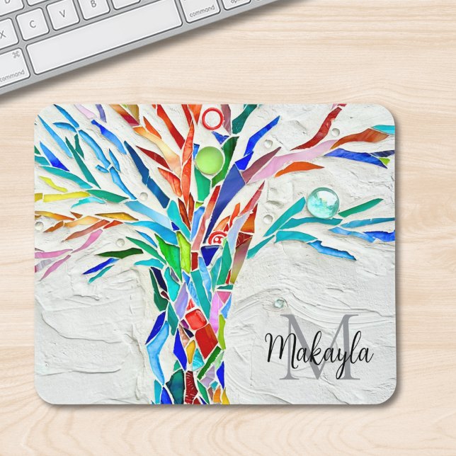 Name Monogram Mosaic  Mouse Mat (Creator Uploaded)