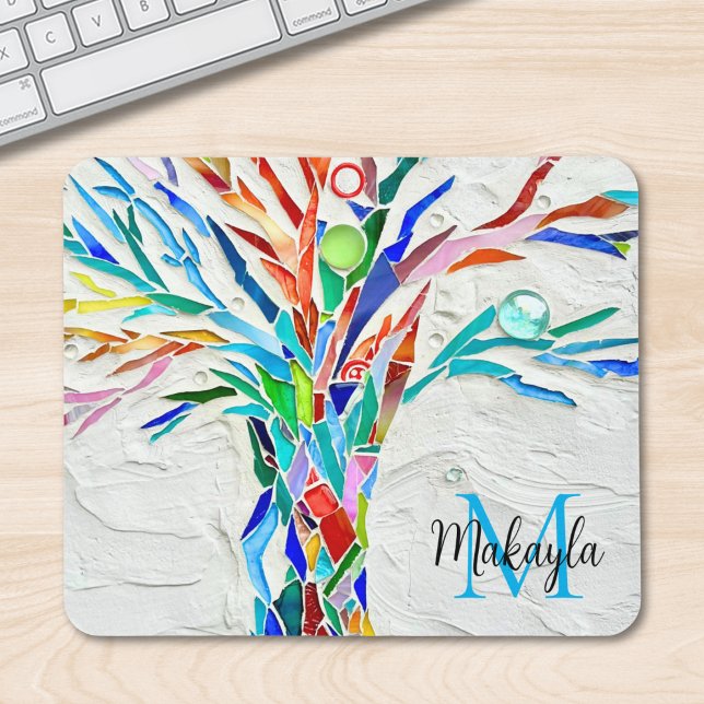 Name Monogram Mosaic  Mouse Mat (Creator Uploaded)