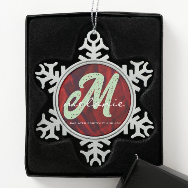 Name Monogram Personalised Christmas Ornament (Box)