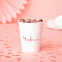 Name Monogram Pink White Cute Custom Girly