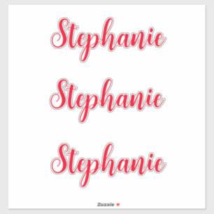 Name Monogram Red Custom Colour Text Trendy