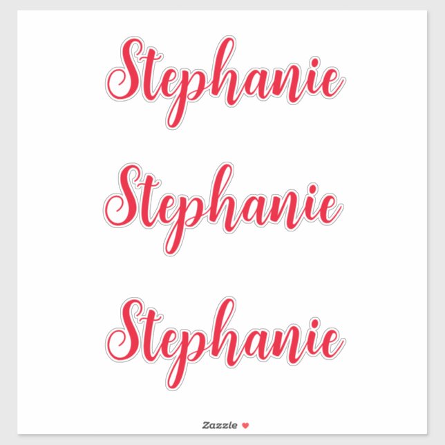 Name Monogram Red Custom Colour Text Trendy (Sheet)