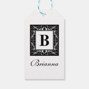 Name Monogram Regal Styled Gift Tags
