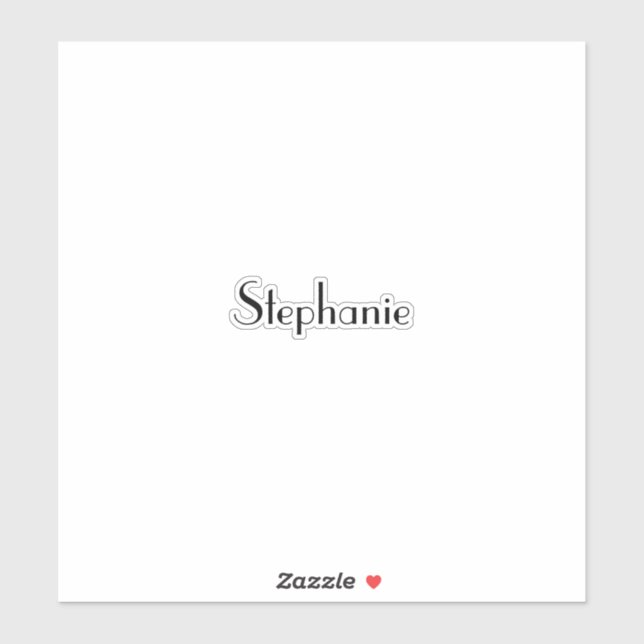 Name Monogram Template Black White Custom Cute  (Sheet)