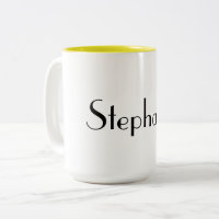 Name Monogram Template Yellow White Cool Gift