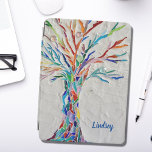 Name Monogram Tree iPad Air Cover<br><div class="desc">This iPad Cover is decorated with a mosaic tree in the colours of the rainbow. Easily customisable with your name or monogram. Use the Customise Further option to change the text size, style or colour if you wish. Because we create our own artwork you won't find this exact image from...</div>