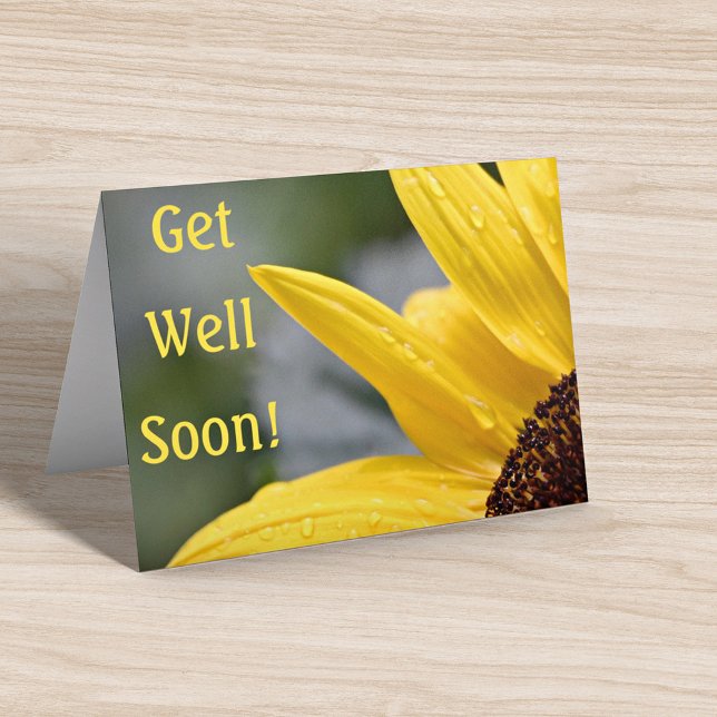Name, Morning Dew Sunflower Get Well Soon Card (Creator Uploaded)