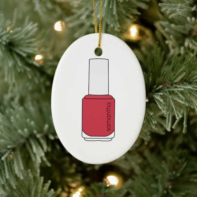Name Nail Polish Bottle Ceramic Tree Decoration (Tree)