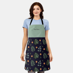 Name Navy Botanical Apron