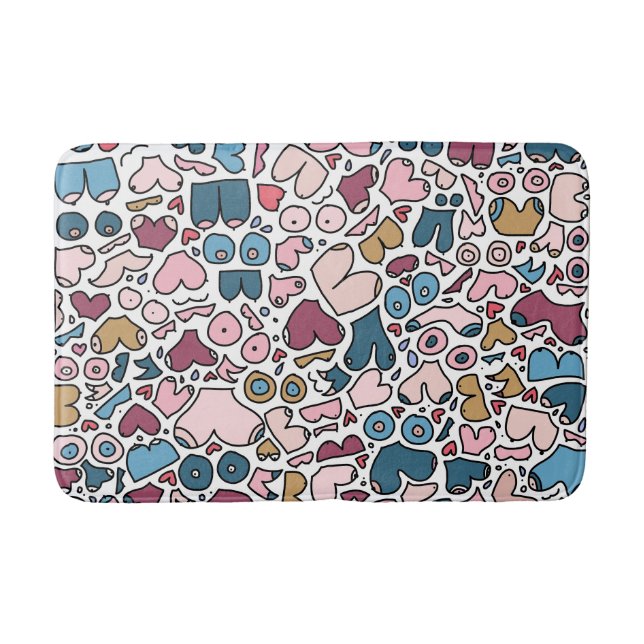 Name neutral breast pattern bath mat (Front)