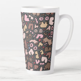 Name neutral breast pattern latte mug