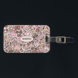 Name neutral breast pattern luggage tag<br><div class="desc">Fun humour breast pattern</div>