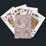Name neutral breast pattern playing cards<br><div class="desc">Fun humour breast pattern</div>