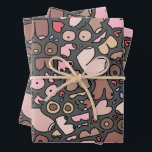 Name neutral breast pattern wrapping paper sheet<br><div class="desc">Fun humour breast pattern</div>