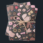 Name neutral breast pattern wrapping paper sheet<br><div class="desc">Fun humour breast pattern</div>