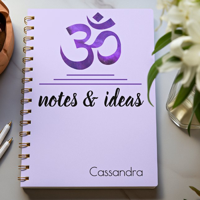 Name, Notes & Ideas Purple Om Symbol Notebook (Creator Uploaded)