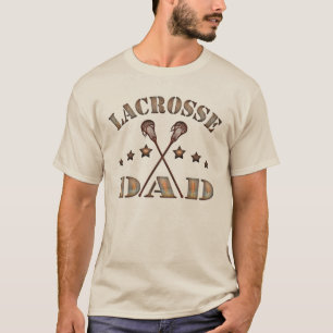 Name & Number Back Print Lacrosse Dad T-Shirt