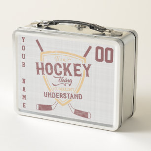 Name & Number Custom Hockey Lunch Box