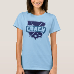 Name & Number Custom Print Hockey Coach T-Shirt