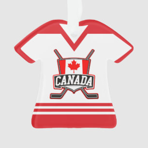 Name & Number Jersey Canada Logo Ornament