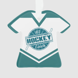 Name & Number Jersey Hockey Coach Ornament