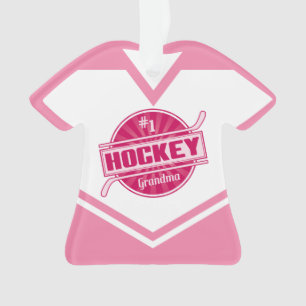 Name & Number Jersey Hockey Grandma Ornament