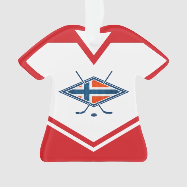 Name & Number Jersey Norway Logo Ornament (Front)