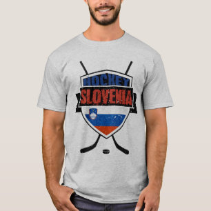 Name & Number Print Slovenian Ice Hockey T-Shirt