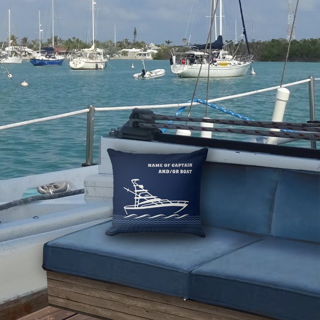 Name of Captain and/or Boat (customisable) Cushion (Creator Uploaded)