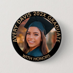Name of Graduate Photo Year With Honours Degree 6 Cm Round Badge
