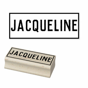 Name of Jacqueline Rubber Stamp