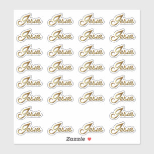 Name of Jesus Calligraphy Text Vinyl Contour