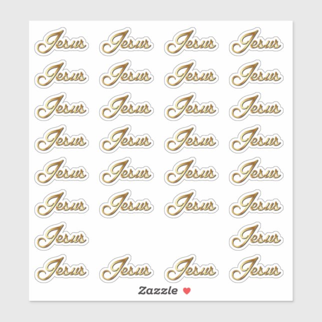Name of Jesus Calligraphy Text Vinyl Contour (Sheet)