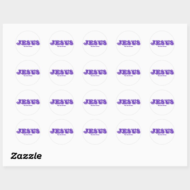 Name of Jesus Name above all names  Classic Round Sticker (Sheet)