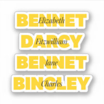 Name of Main Characters from Pride and Prejudice