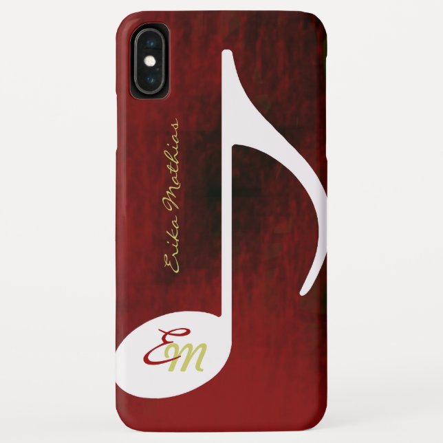 Name on a Music Note Case-Mate iPhone Case (Back)