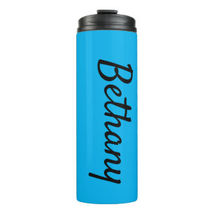 Name on Aqua Matching Design 12oz Thermal Tumbler
