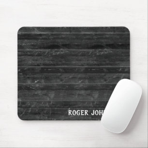 Name On Black Wood Mouse Mat