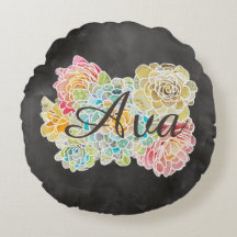 Name on Chalkboard With Flowers & Lord's Prayer -