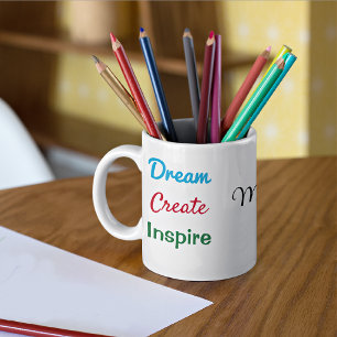 Name on Dream Create Inspire 11oz Coffee Mug
