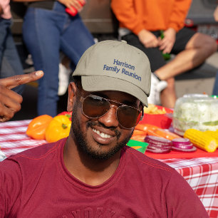 Name on Khaki, Family Reunion, Embroidered Hat