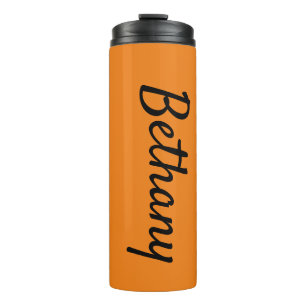 Name on Orange Matching Design 12oz Thermal Tumbler