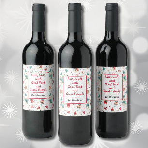 Name on Snowman Sweets Set of (6) Wine Label